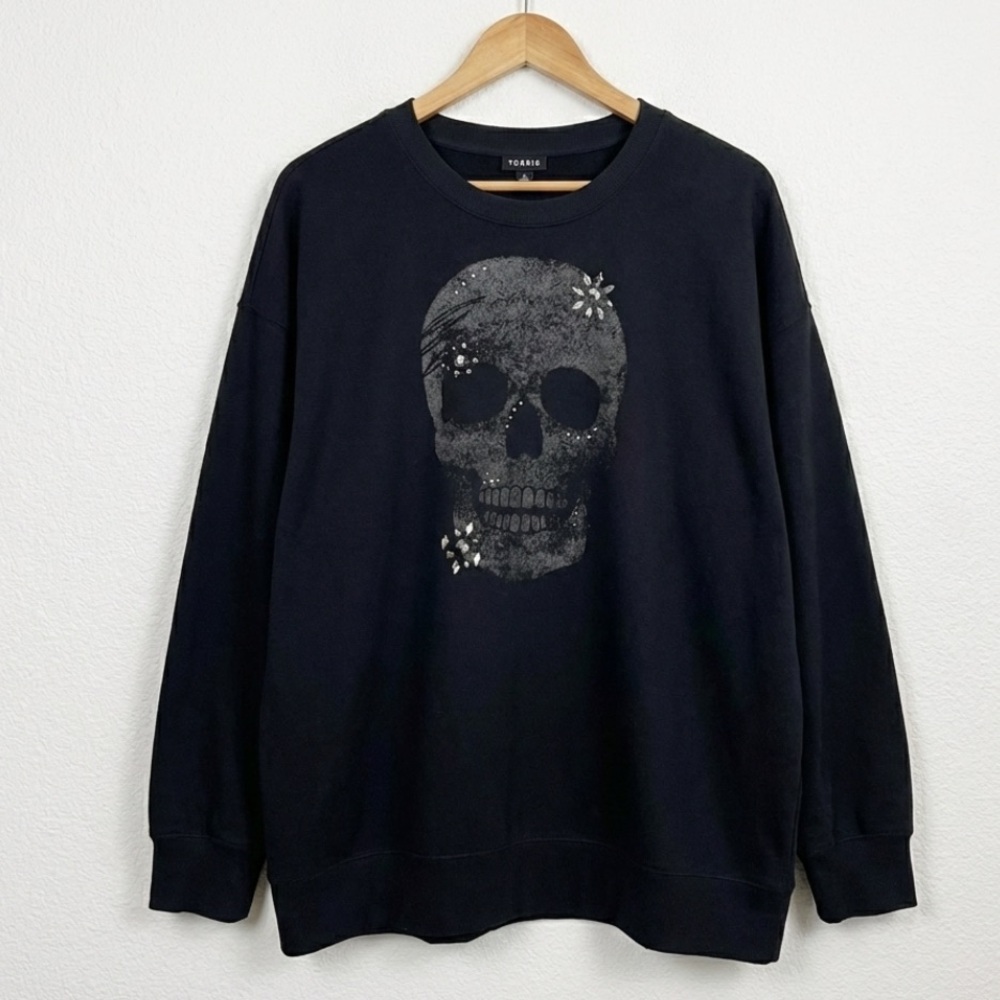 Torrid Skull Classic Fit Sweatshirt Size 00 Womens Medium
